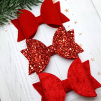 Image 1 of Red Hair Bows