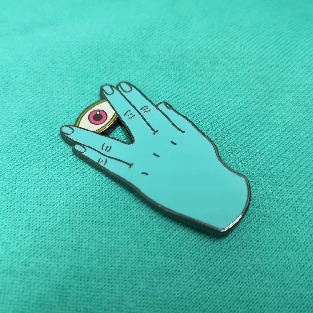 Image of PIn's Kudoeil bleu et blanc