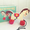 Pull Along Wooden Charlie the Circus Horse