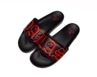 Image 3 of DALLAS BLK/RED SLIDES (PREORDER) 