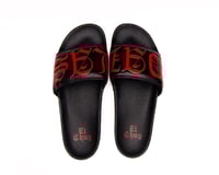 Image 4 of DALLAS BLK/RED SLIDES (PREORDER) 