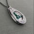 Sterling Silver Trillium Teardrop Necklace Image 2