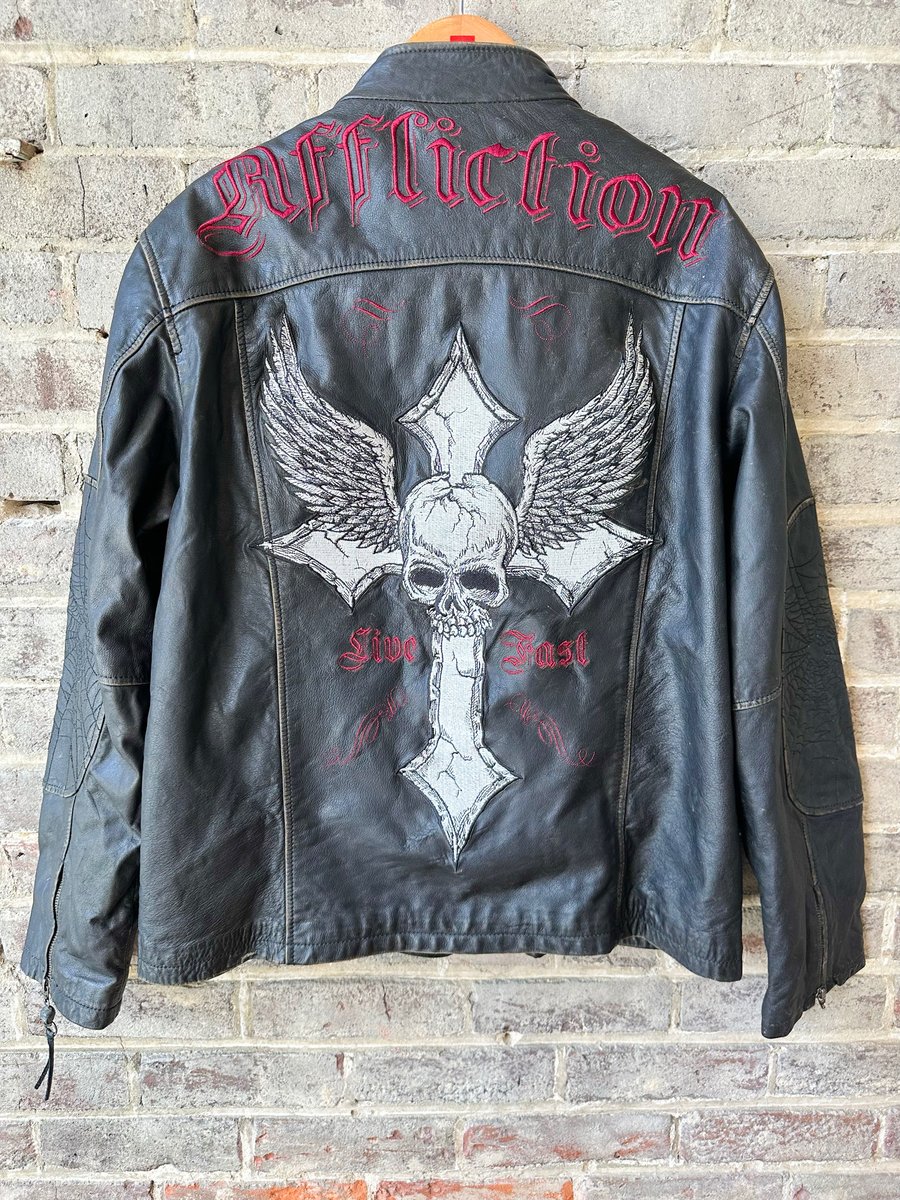 Image of Rare AFFLICTION Limited Edition Leather Jacket, SIZE: XL