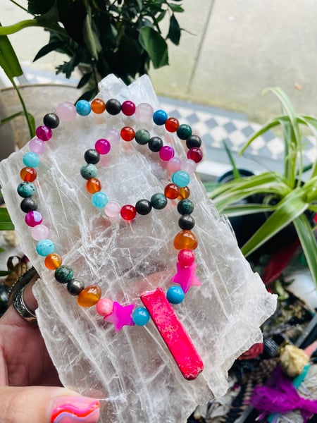 Image of Colourful prayer necklace 