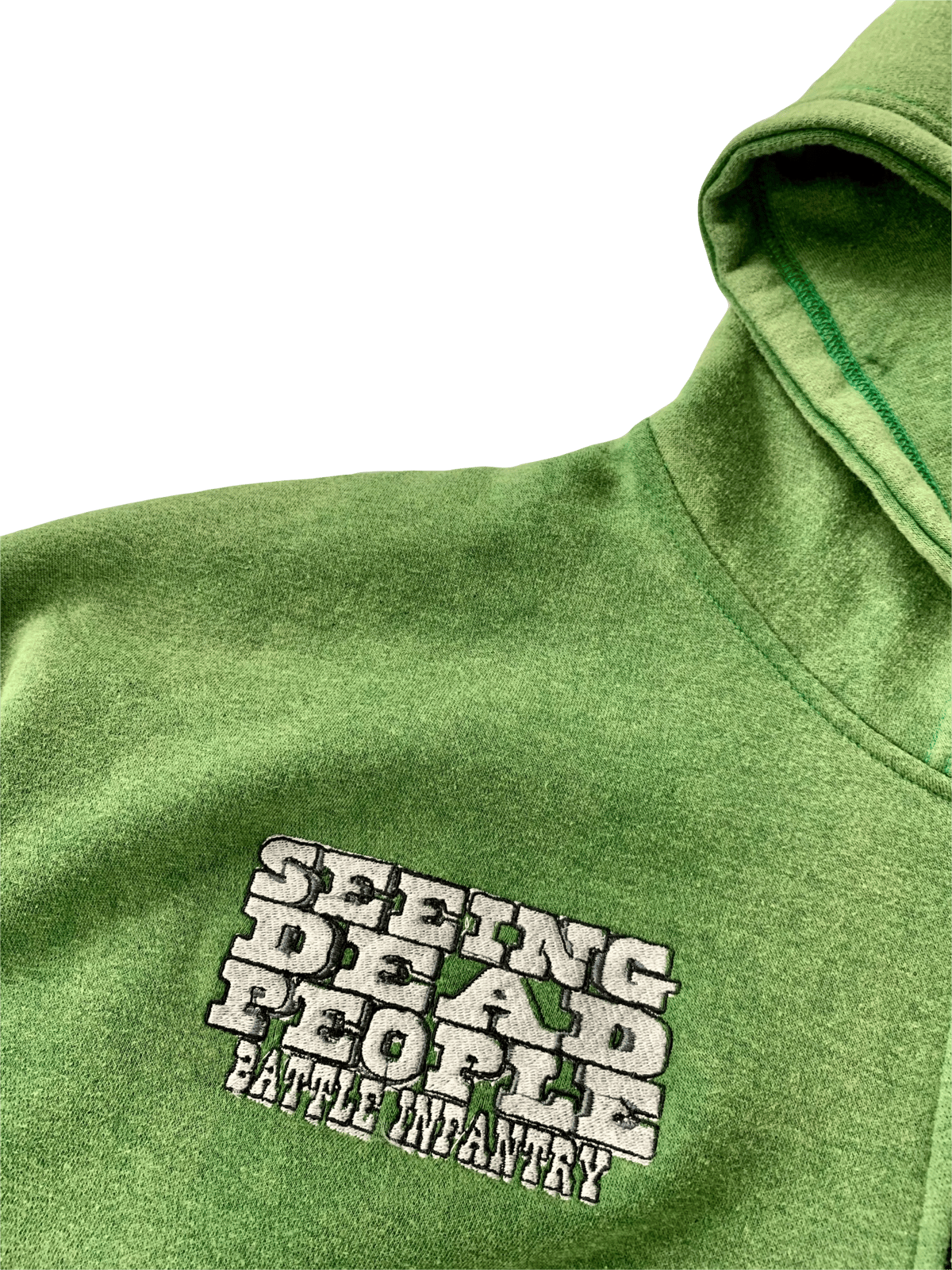 olive green zip up hoodie