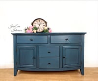 Image 1 of Blue Painted SIDEBOARD / BUFFET / TV UNIT.