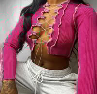 Image 1 of "Flirty Bunny”  Crop Top