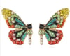 Multi Color Rhinestone Butterfly Stud Earrings