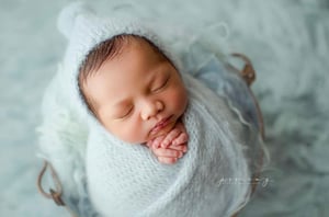 Image of Pixie Pom Pom Brushed Alpaca Bonnet