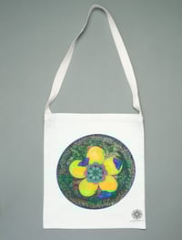 Blue Butterflies mandala tote bag