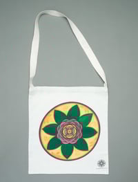 Damask Rose mandala tote bag