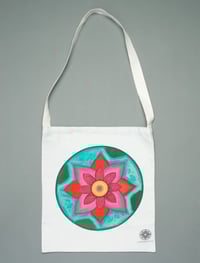 Pink Lotus mandala tote bag