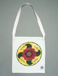 Mehndi Rose mandala tote bag