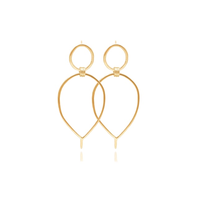 Gold Lunaria earrings