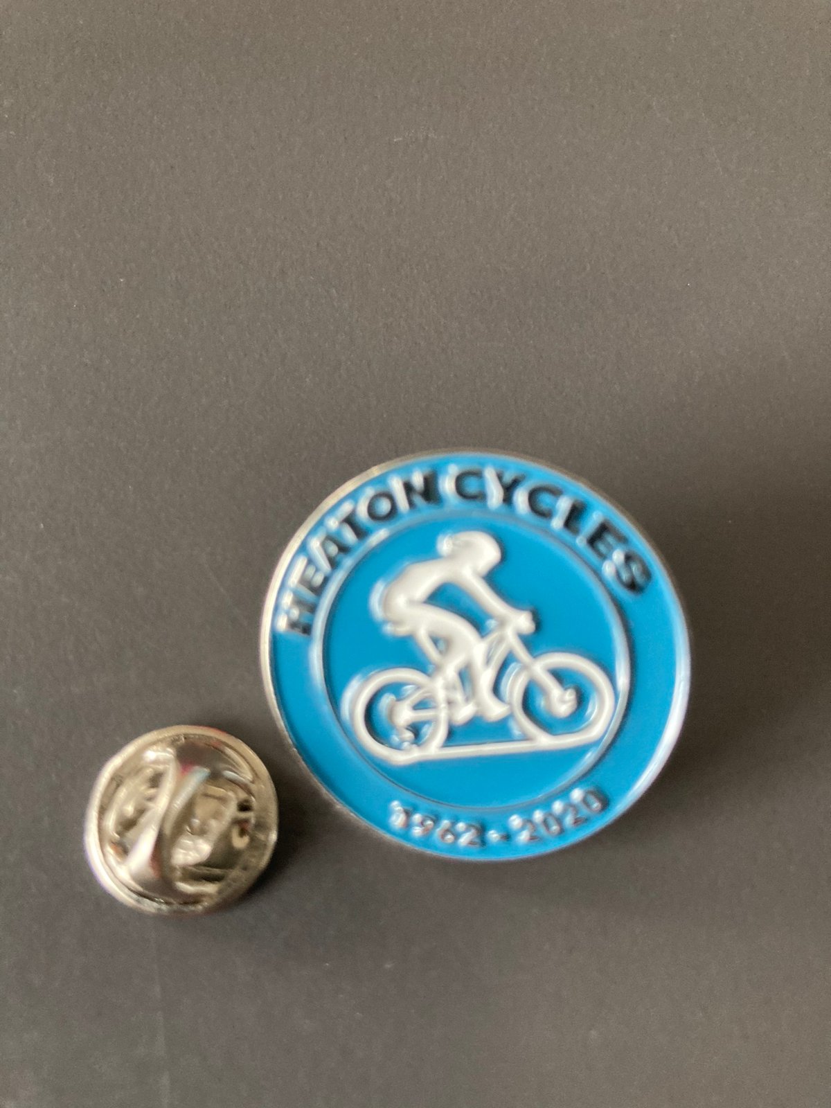 Image of Heaton Cycles enamel badge