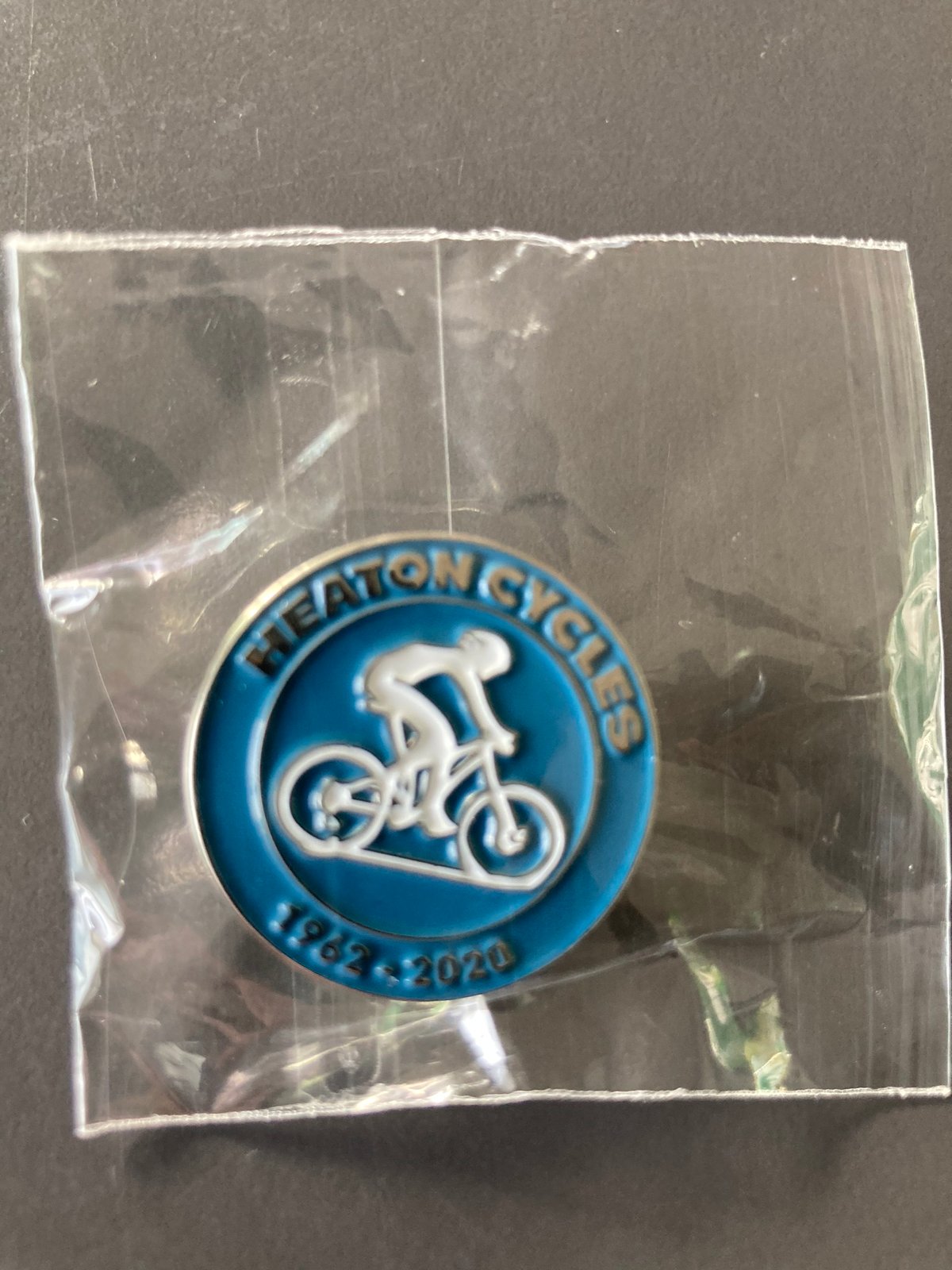 Image of Heaton Cycles enamel badge