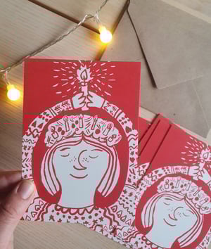 Image of Set of 8 "Lucia" christmas cards