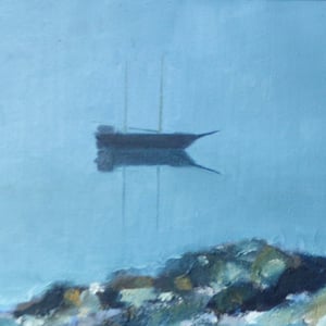 Image of Mid Century Painting, 'Calm,' KJELL-ERIK KRISTIANSSON