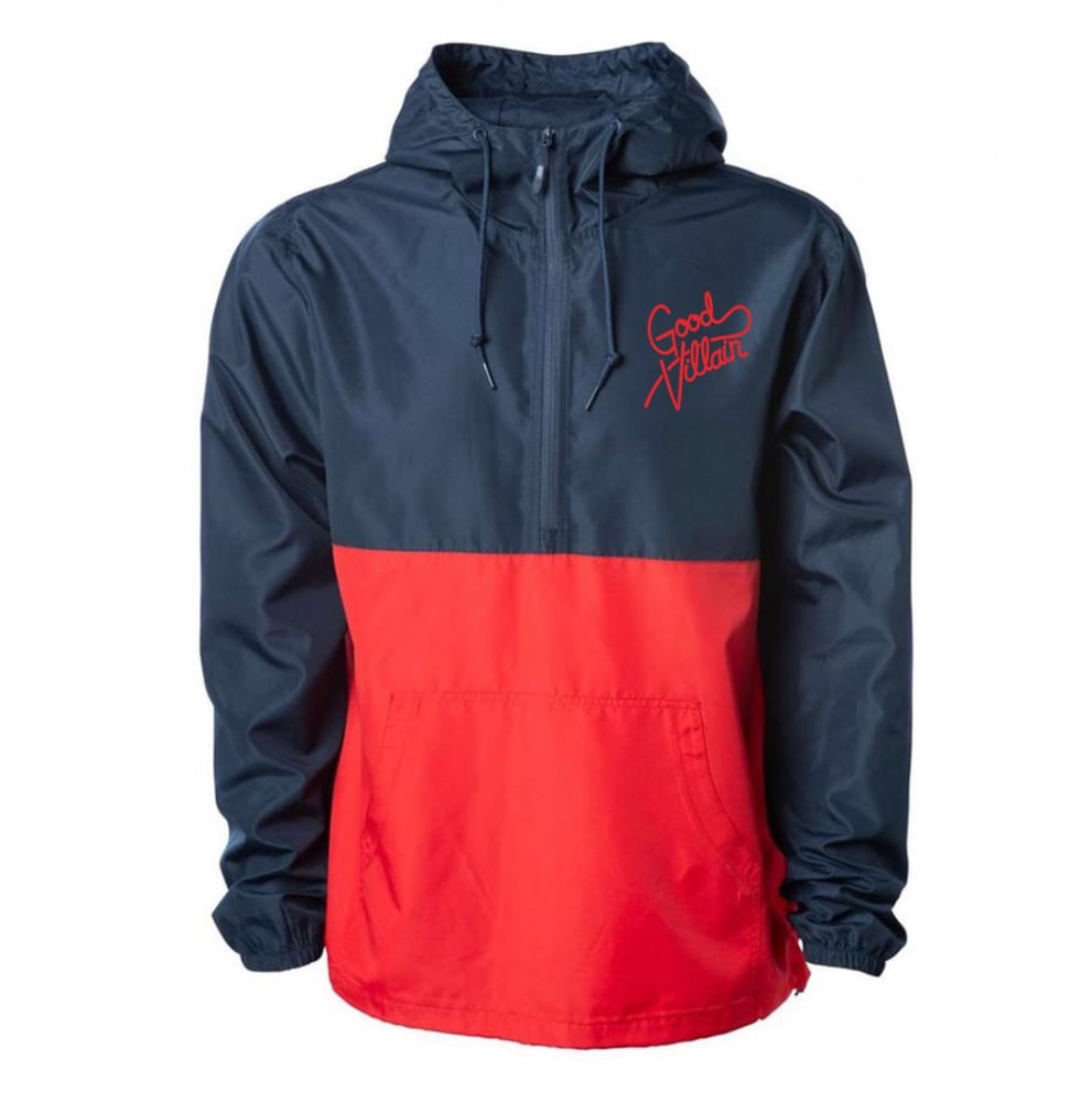 Image of GDVLN Anorak - Navy + Crimson