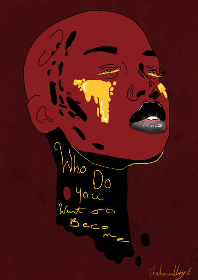 Image of Gold drip A4 Art print