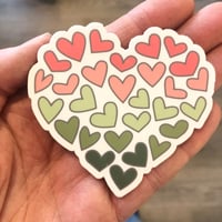 Image 1 of Christmas Heart of Heart Sticker #1
