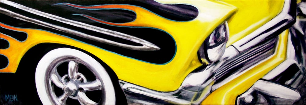 "Chevy Flames" SIGNED ORIGINAL