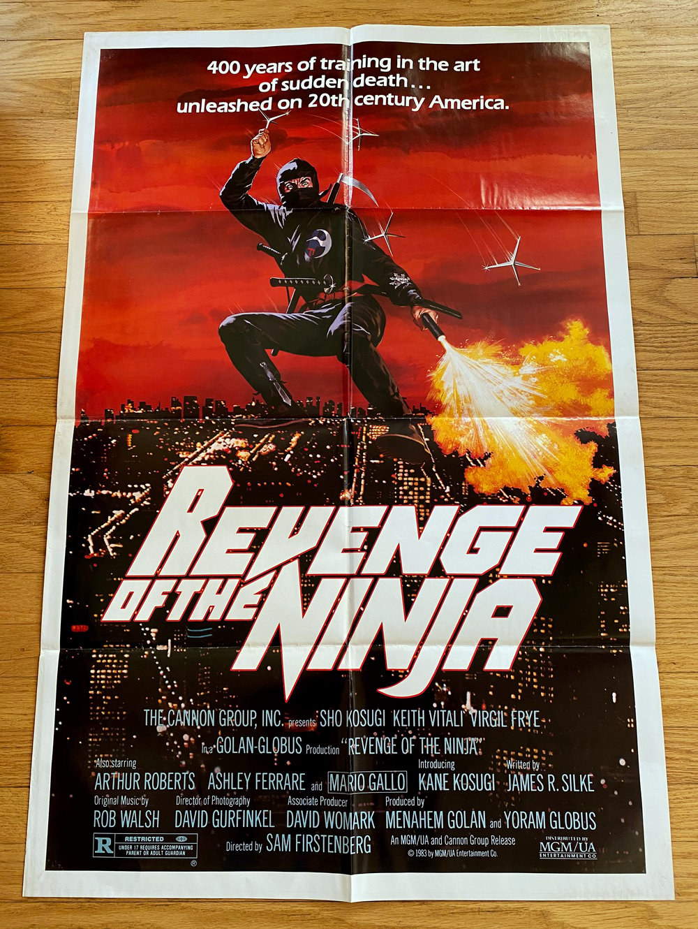 1983 REVENGE OF THE NINJA Original U.S. One Sheet Movie Poster