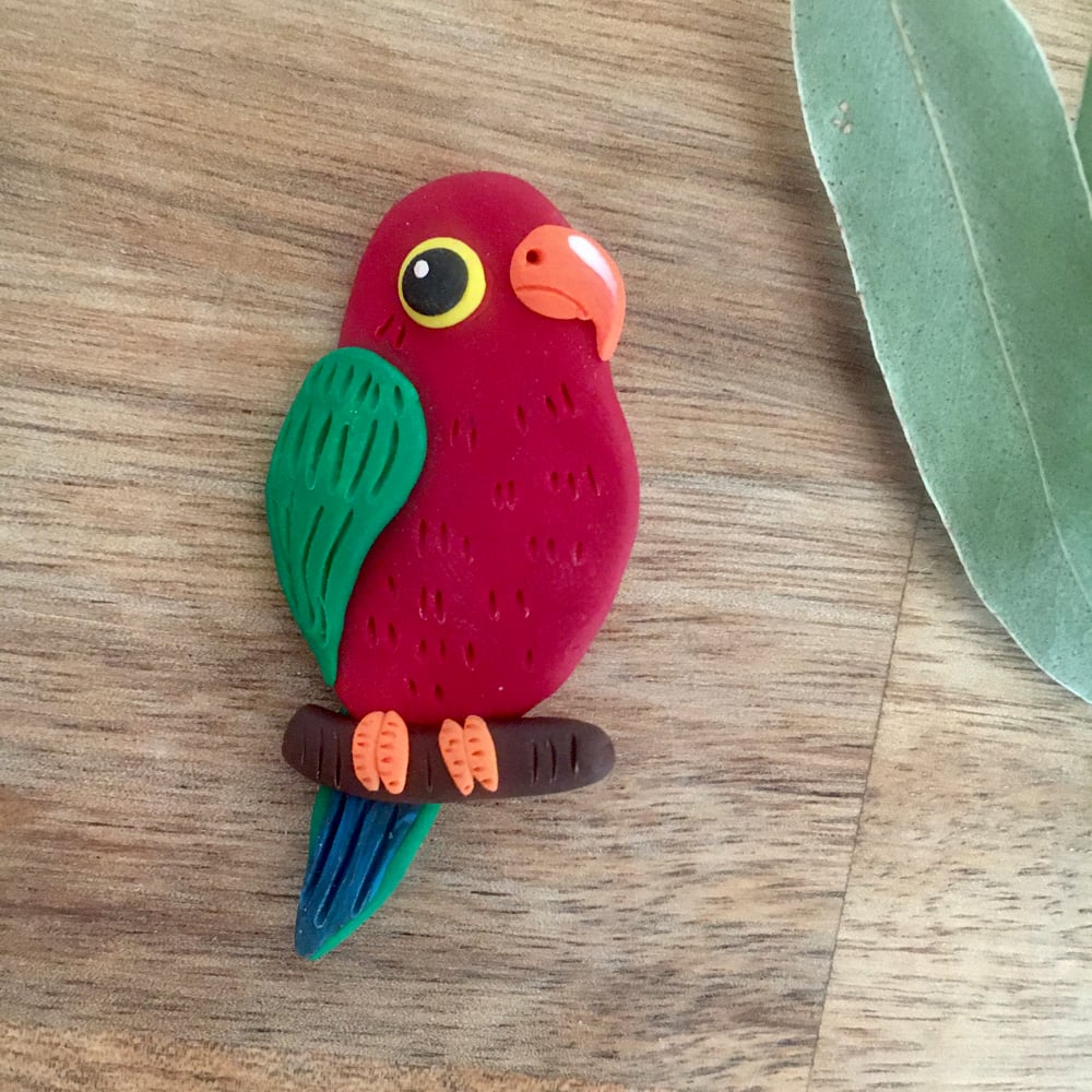 King Parrot Brooch