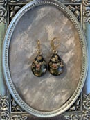 Image 2 of Antique Rose Tear Drop Earrings