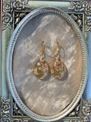 Image 4 of Antique Rose Tear Drop Earrings