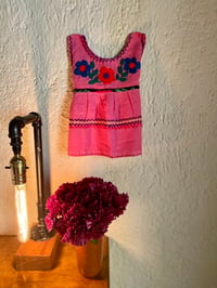 Image 1 of Flower power Baby smock PINK 