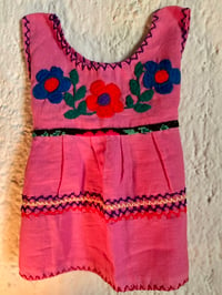 Image 2 of Flower power Baby smock PINK 