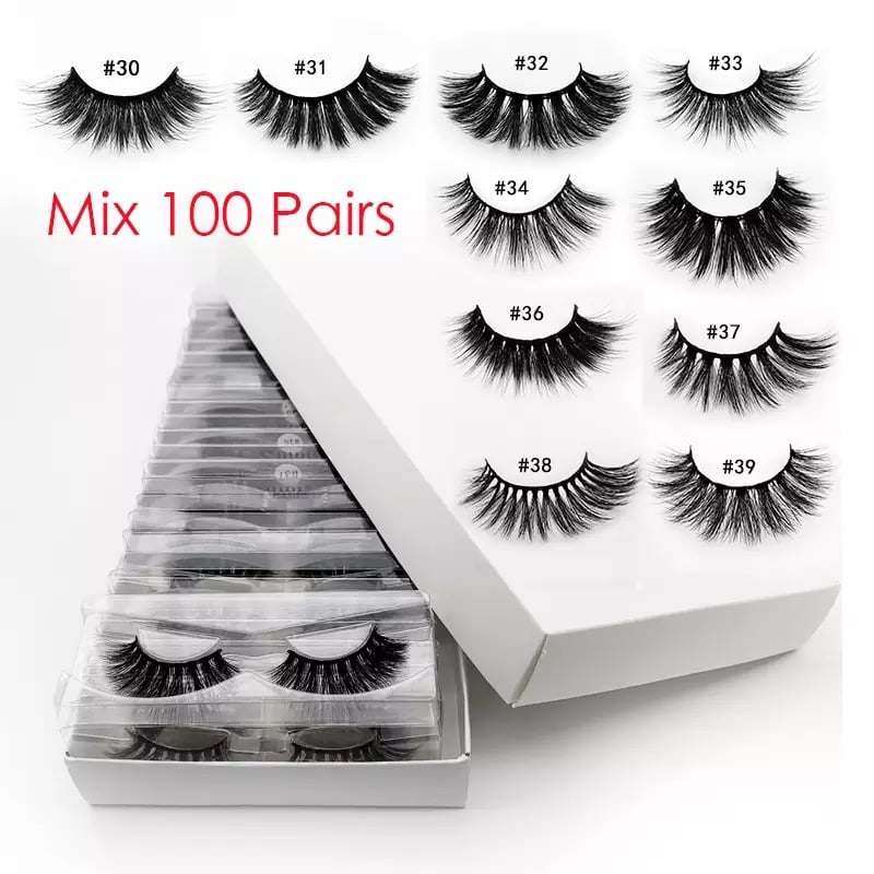 Image of Wholesale eyelashes - 100 pcs 