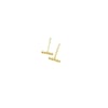 9ct solid gold beaded bar studs