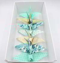 Image 3 of Guirlande Grues Turquoise/Menthe/Or