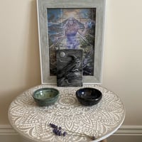 Image 1 of Flying Witches Plaques and Pentacle Offering Dishes