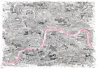 Image 2 of Music Map Of London (Pink Thames)