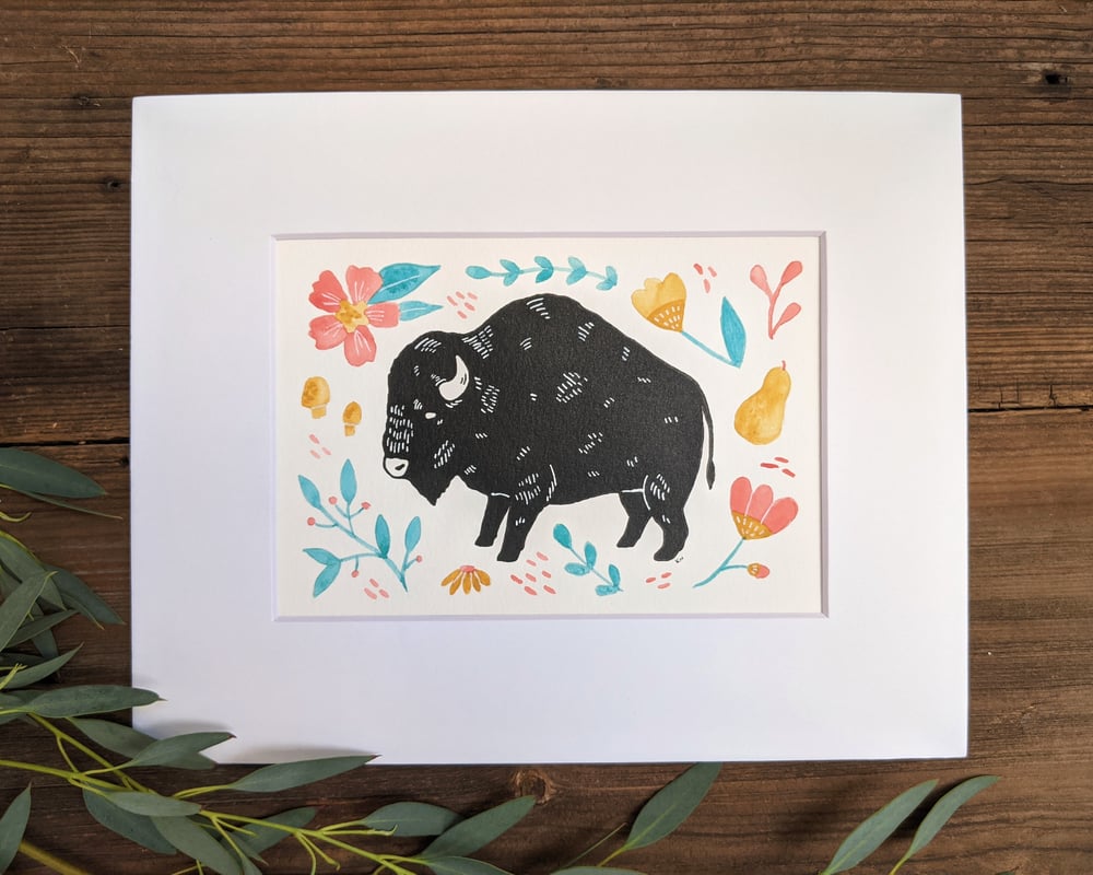 Image of Shaggy Bison - Florals