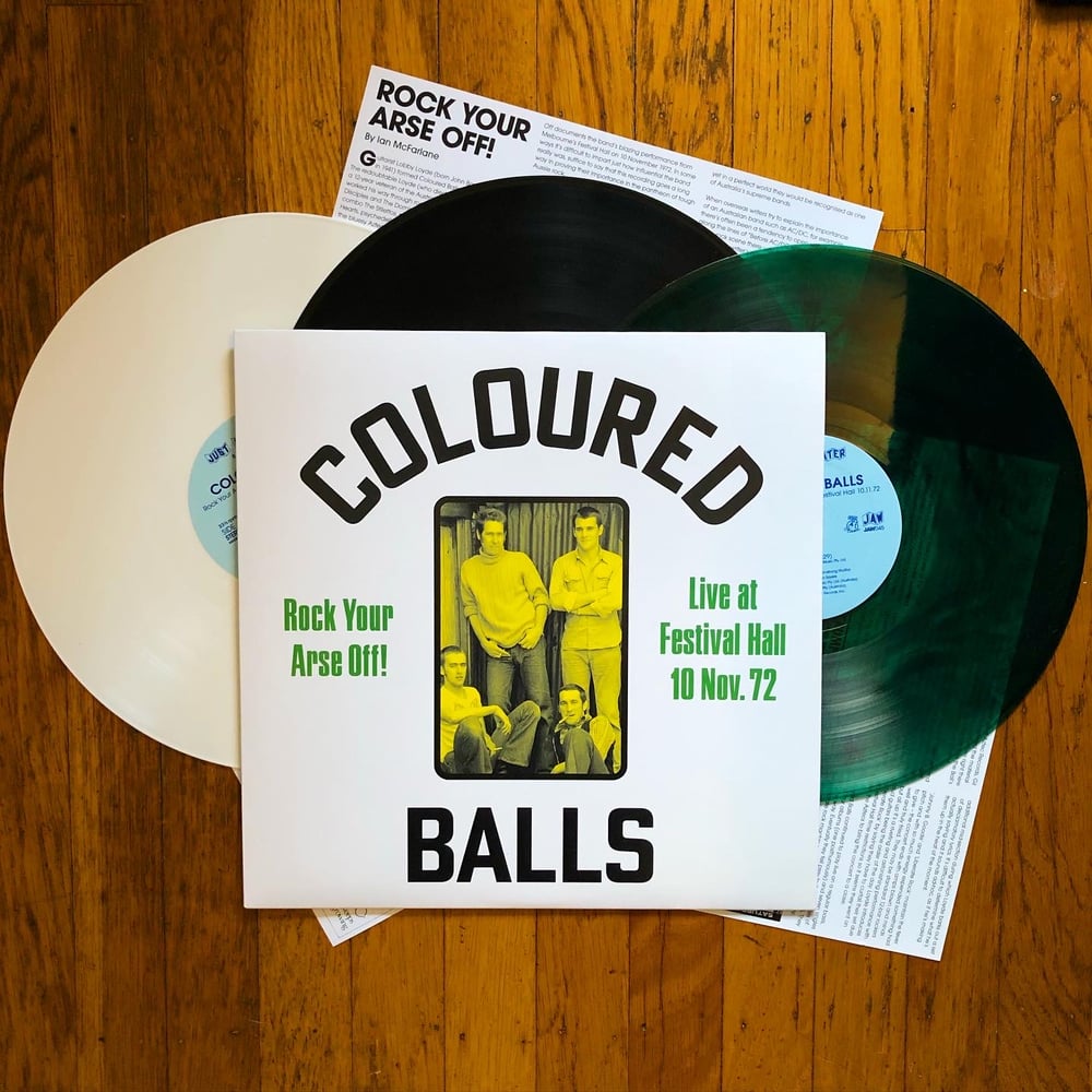 COLOURED BALLS "Rock Your Arse Off! Live At Festival Hall 1972" LP JAW045