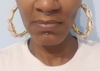 Gold large looped Ear-Rings 