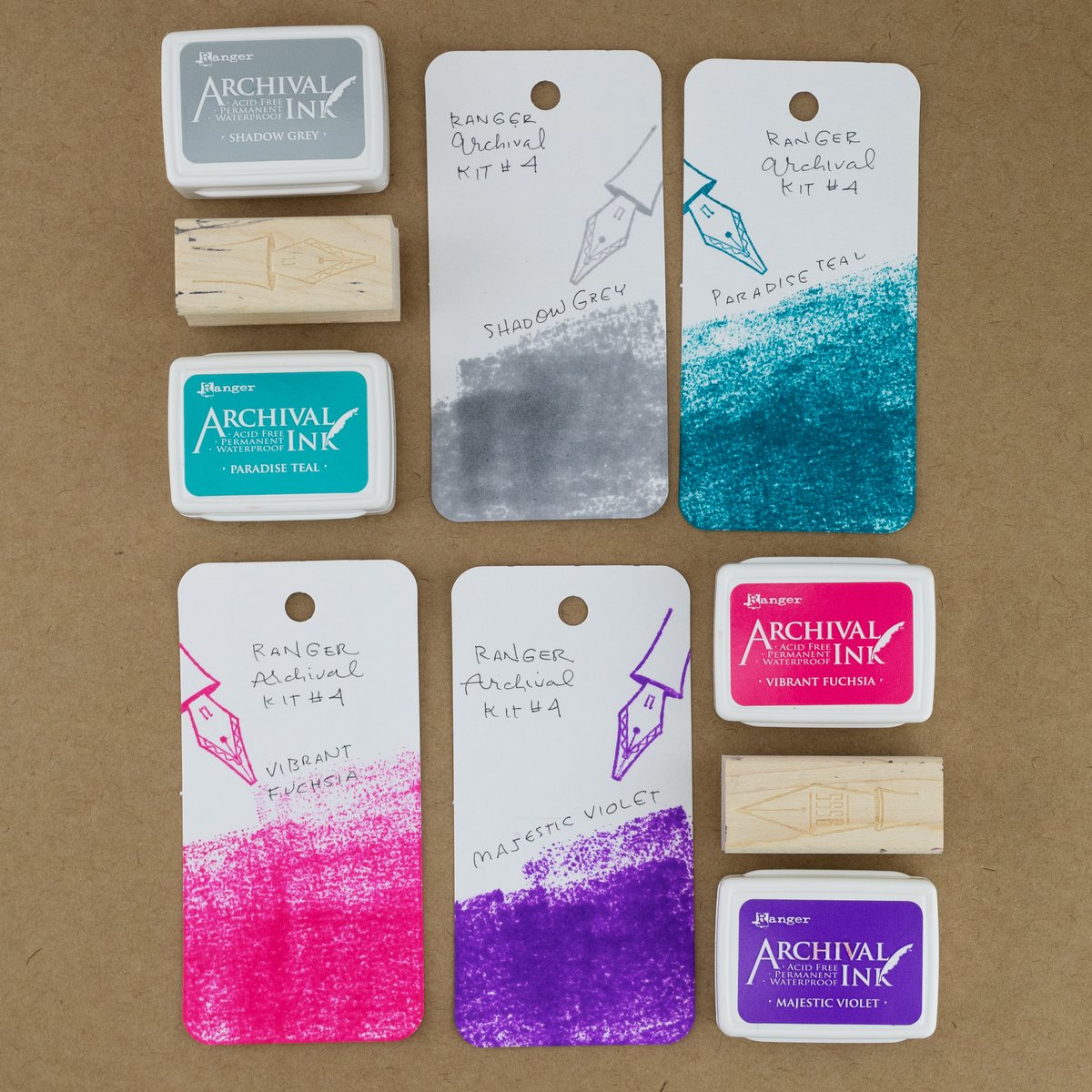 Stamp Pad Mini Kits (Set of 4) - Ranger Archival Ink