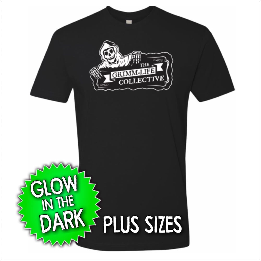 Image of GLOW in the DARK Grimm-Life Logo Shirt (Plus Size)