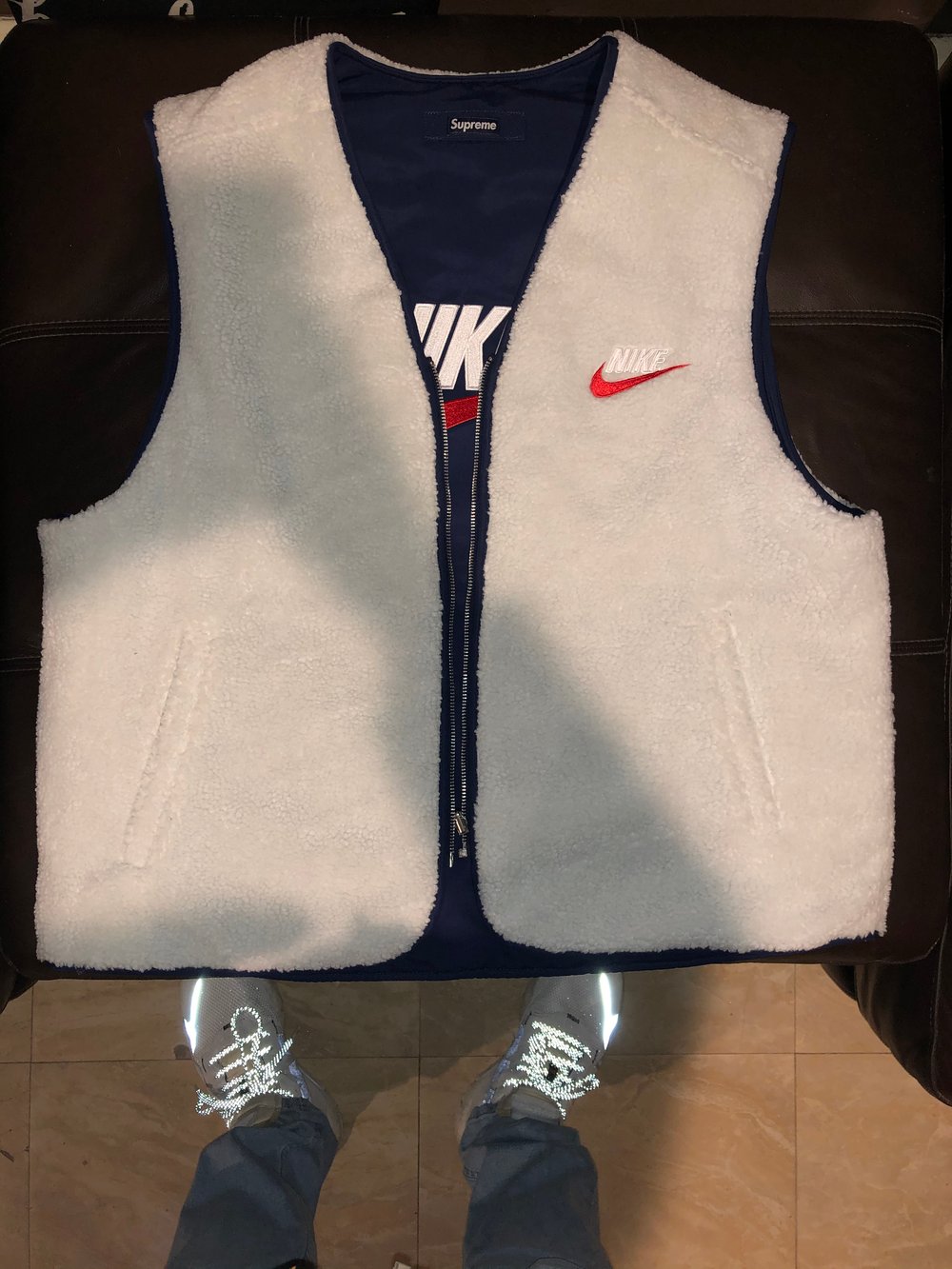 Supreme nike reversible vest sales