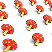 Image 2 of Yummy Mushroom Enamel Pin