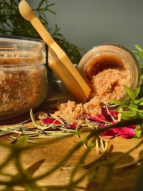 Image of Rose + Rosemary Salt Scrub