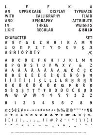 Image 2 of LEFKA / font + poster + stickers