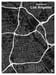 Image of Black Silk-Screen Printed Map of LA