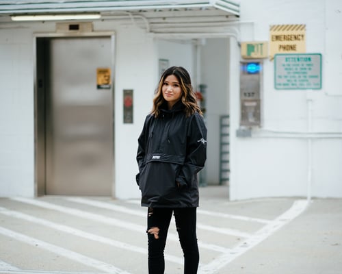 Image of BLACK LIVE TO INSPIRE ANORAK JACKET