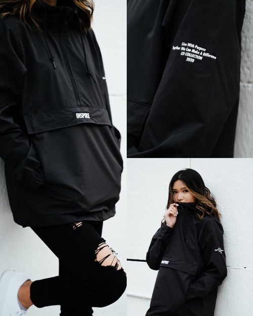Image of BLACK LIVE TO INSPIRE ANORAK JACKET
