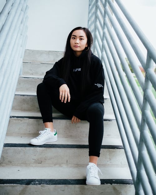 Image of LIVE TO INSPIRE HOODIE (BLACK) I UNISEX